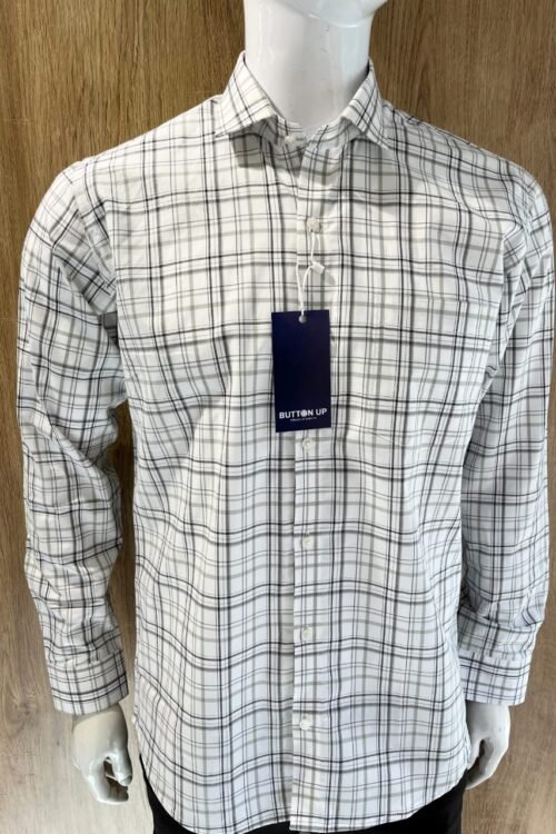 White and black checks shirt